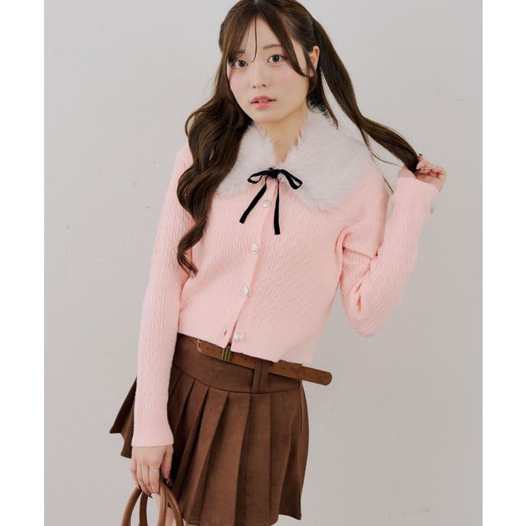 ティペット付金釦ケーブルカーディガン | NICE CLAUP / OLIVE des OLIVE　OUTLET | 詳細画像58 