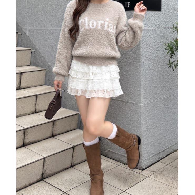 ラメフェザーロゴプルオーバー | NICE CLAUP / OLIVE des OLIVE　OUTLET | 詳細画像3 