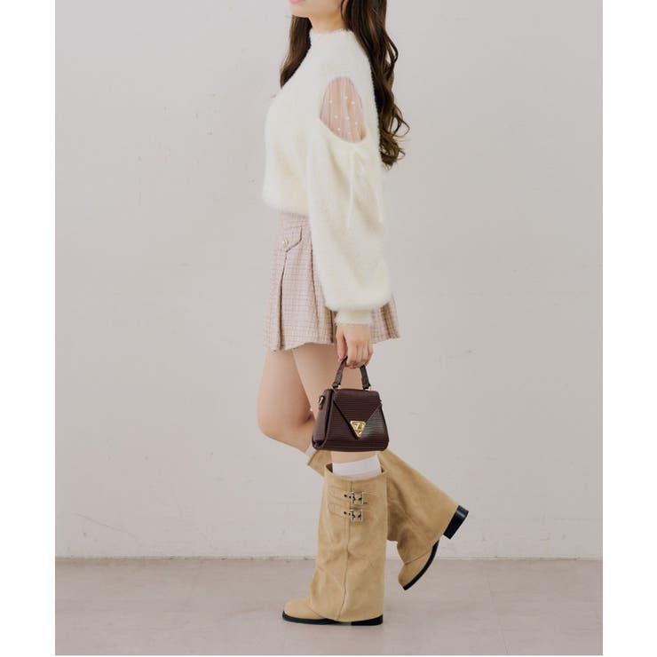フェザーショルダーチュールプルオーバー | NICE CLAUP / OLIVE des OLIVE　OUTLET | 詳細画像7 