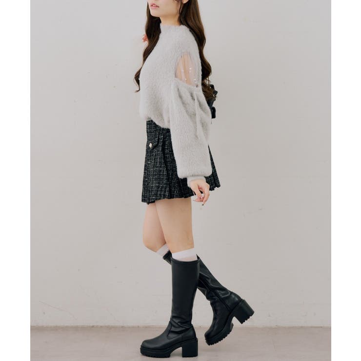 フェザーショルダーチュールプルオーバー | NICE CLAUP / OLIVE des OLIVE　OUTLET | 詳細画像12 