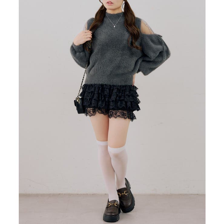 フェザーショルダーチュールプルオーバー | NICE CLAUP / OLIVE des OLIVE　OUTLET | 詳細画像23 