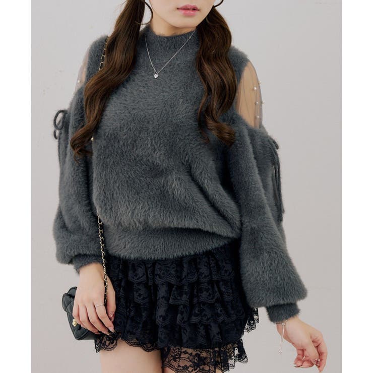 フェザーショルダーチュールプルオーバー | NICE CLAUP / OLIVE des OLIVE　OUTLET | 詳細画像20 