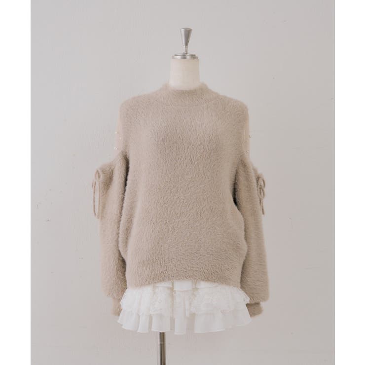フェザーショルダーチュールプルオーバー | NICE CLAUP / OLIVE des OLIVE　OUTLET | 詳細画像14 