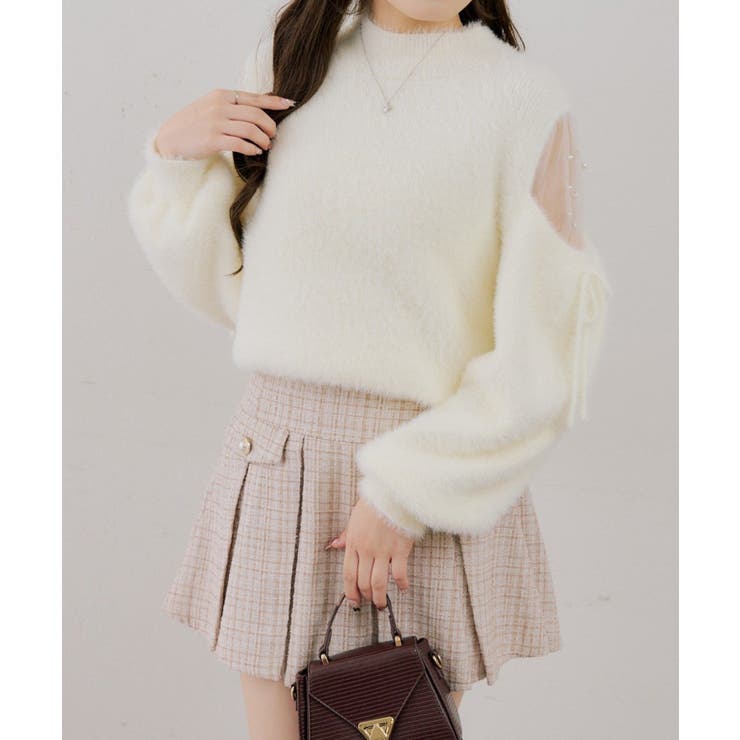 フェザーショルダーチュールプルオーバー | NICE CLAUP / OLIVE des OLIVE　OUTLET | 詳細画像2 