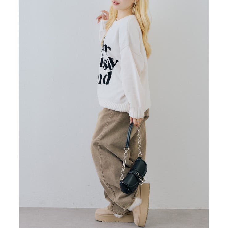 ベロアモールBIGロゴプルオーバー | NICE CLAUP / OLIVE des OLIVE　OUTLET | 詳細画像5 