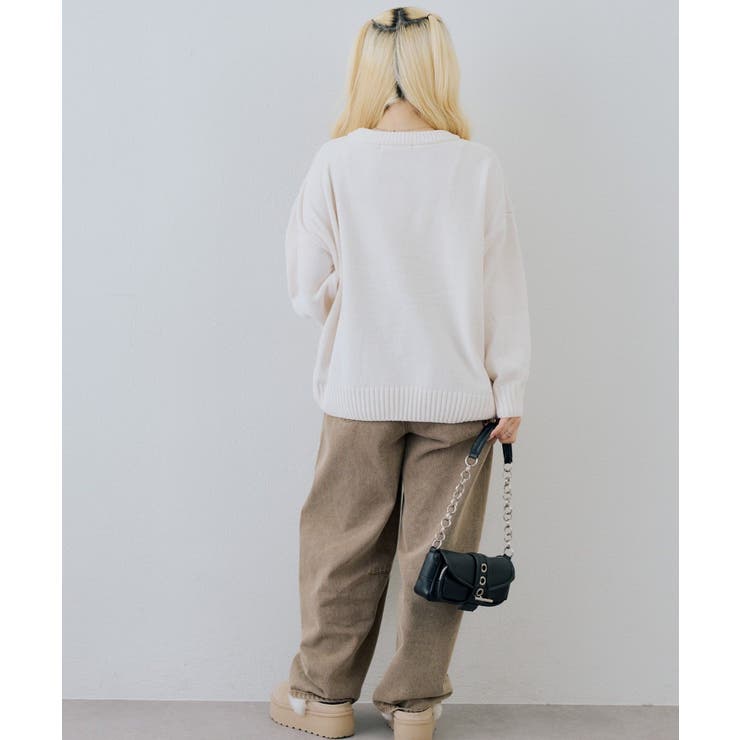 ベロアモールBIGロゴプルオーバー | NICE CLAUP / OLIVE des OLIVE　OUTLET | 詳細画像6 