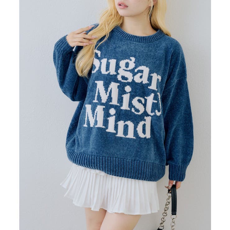 ベロアモールBIGロゴプルオーバー | NICE CLAUP / OLIVE des OLIVE　OUTLET | 詳細画像1 