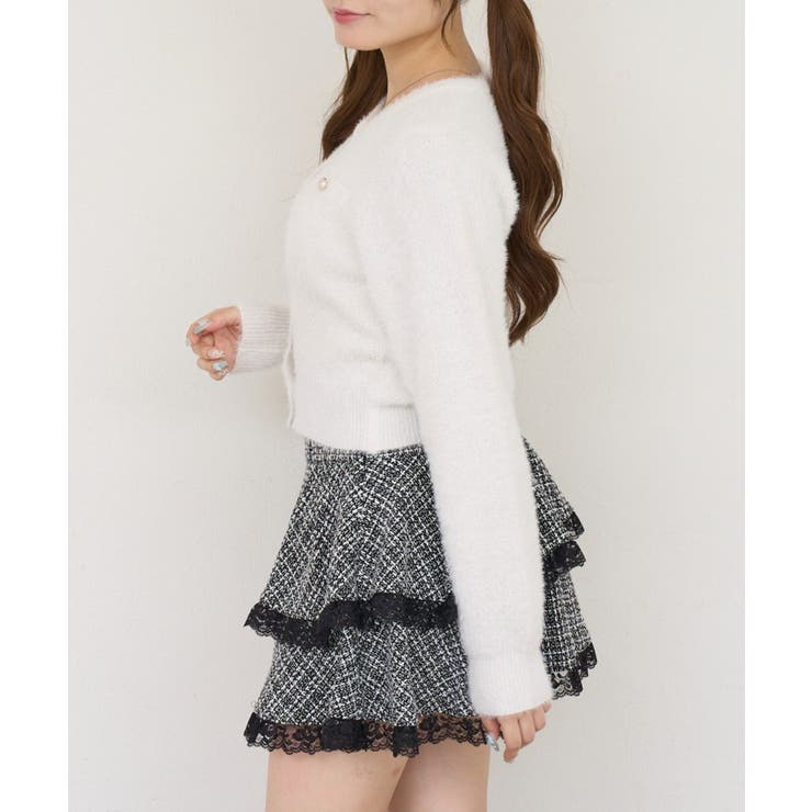 ラメフェザーゴールドボタンカーディガン | NICE CLAUP / OLIVE des OLIVE　OUTLET | 詳細画像11 