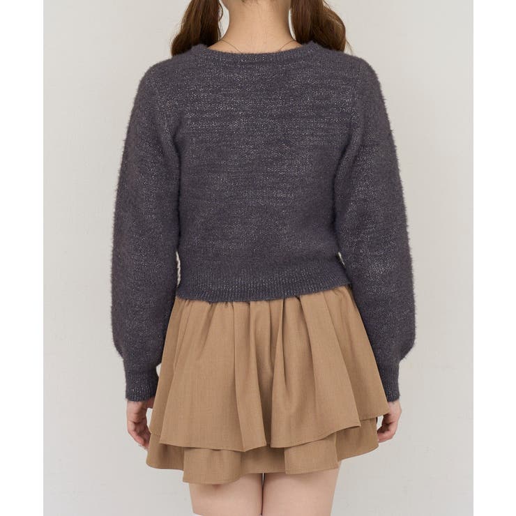 ラメフェザーゴールドボタンカーディガン | NICE CLAUP / OLIVE des OLIVE　OUTLET | 詳細画像15 