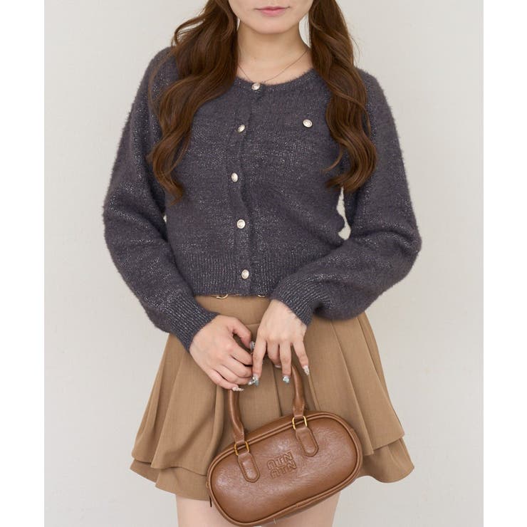 ラメフェザーゴールドボタンカーディガン | NICE CLAUP / OLIVE des OLIVE　OUTLET | 詳細画像27 
