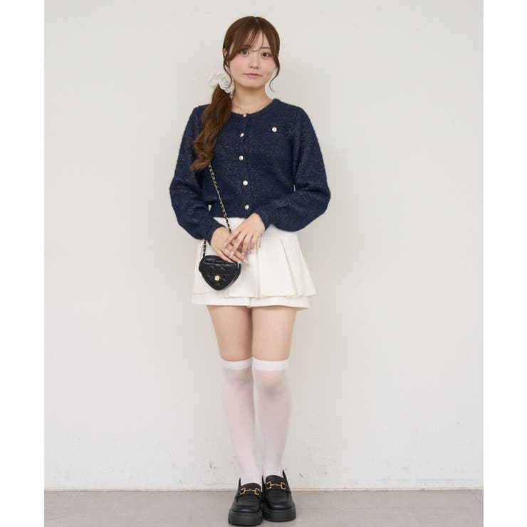 ラメフェザーゴールドボタンカーディガン | NICE CLAUP / OLIVE des OLIVE　OUTLET | 詳細画像30 