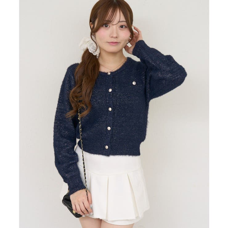 ラメフェザーゴールドボタンカーディガン | NICE CLAUP / OLIVE des OLIVE　OUTLET | 詳細画像36 