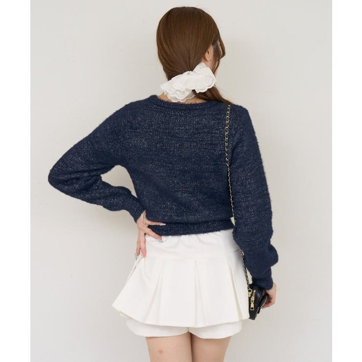 ラメフェザーゴールドボタンカーディガン | NICE CLAUP / OLIVE des OLIVE　OUTLET | 詳細画像38 