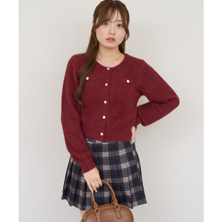 ラメフェザーゴールドボタンカーディガン | NICE CLAUP / OLIVE des OLIVE　OUTLET | 詳細画像45 