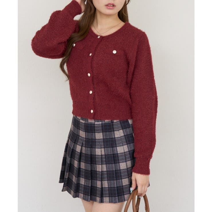 ラメフェザーゴールドボタンカーディガン | NICE CLAUP / OLIVE des OLIVE　OUTLET | 詳細画像49 