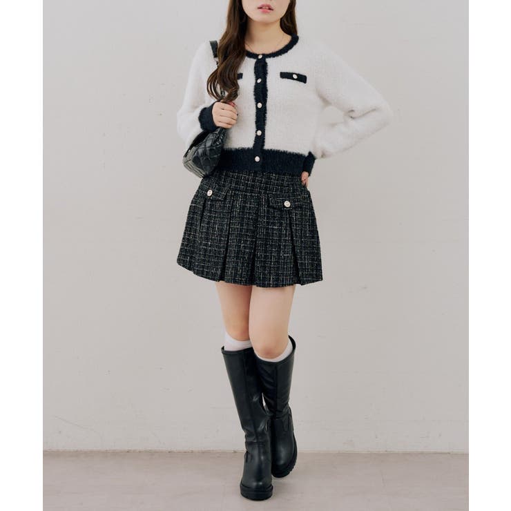 ラメフェザーゴールドボタンカーディガン | NICE CLAUP / OLIVE des OLIVE　OUTLET | 詳細画像55 