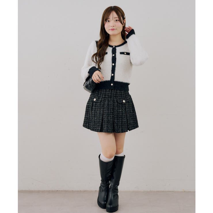 ラメフェザーゴールドボタンカーディガン | NICE CLAUP / OLIVE des OLIVE　OUTLET | 詳細画像57 