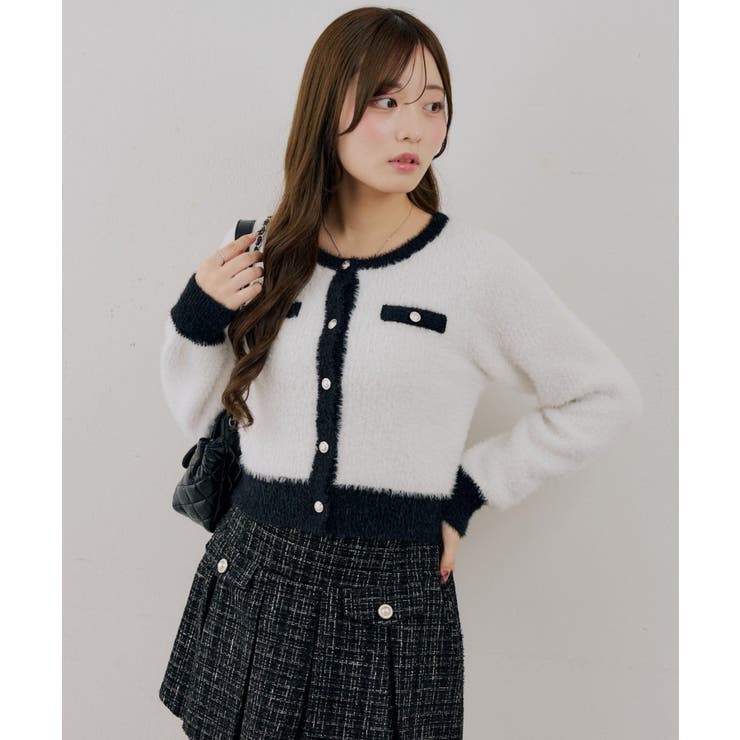 ラメフェザーゴールドボタンカーディガン | NICE CLAUP / OLIVE des OLIVE　OUTLET | 詳細画像61 
