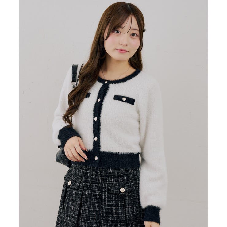 ラメフェザーゴールドボタンカーディガン | NICE CLAUP / OLIVE des OLIVE　OUTLET | 詳細画像62 
