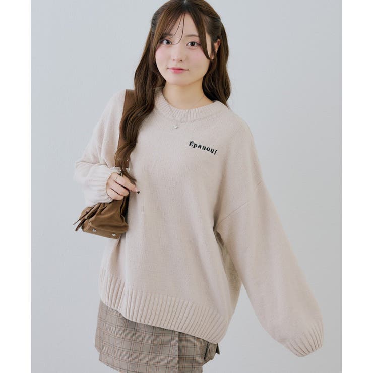 ベージュ | モールバックロゴプルオーバー | NICE CLAUP / OLIVE des OLIVE　OUTLET