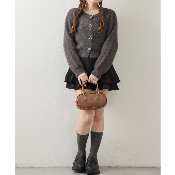 ラメフェザーリボンボタンカーディガン | NICE CLAUP / OLIVE des OLIVE　OUTLET | 詳細画像8 
