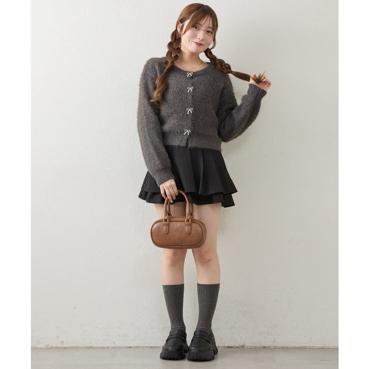 ラメフェザーリボンボタンカーディガン | NICE CLAUP / OLIVE des OLIVE　OUTLET | 詳細画像9 