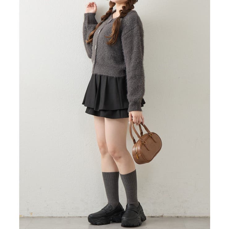 ラメフェザーリボンボタンカーディガン | NICE CLAUP / OLIVE des OLIVE　OUTLET | 詳細画像10 