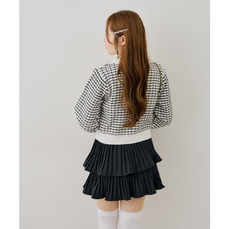 モールフェザーツイードカーディガン | NICE CLAUP / OLIVE des OLIVE　OUTLET | 詳細画像5 