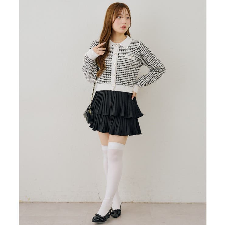 モールフェザーツイードカーディガン | NICE CLAUP / OLIVE des OLIVE　OUTLET | 詳細画像6 