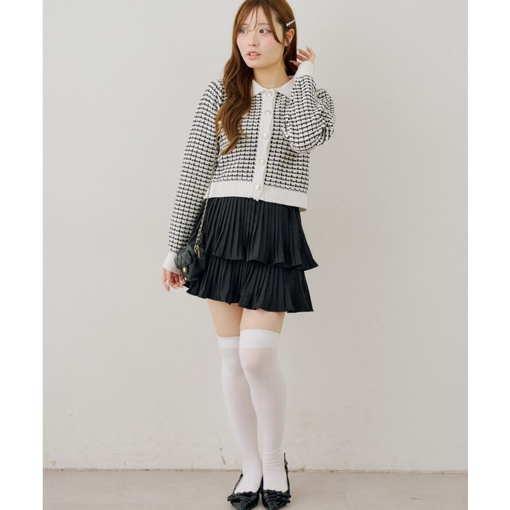 モールフェザーツイードカーディガン | NICE CLAUP / OLIVE des OLIVE　OUTLET | 詳細画像8 