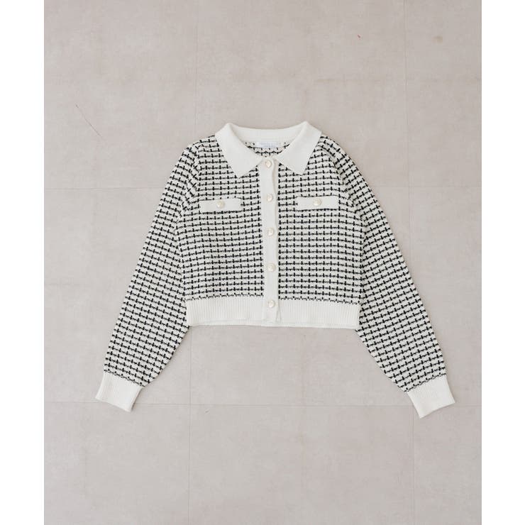 モールフェザーツイードカーディガン | NICE CLAUP / OLIVE des OLIVE　OUTLET | 詳細画像11 