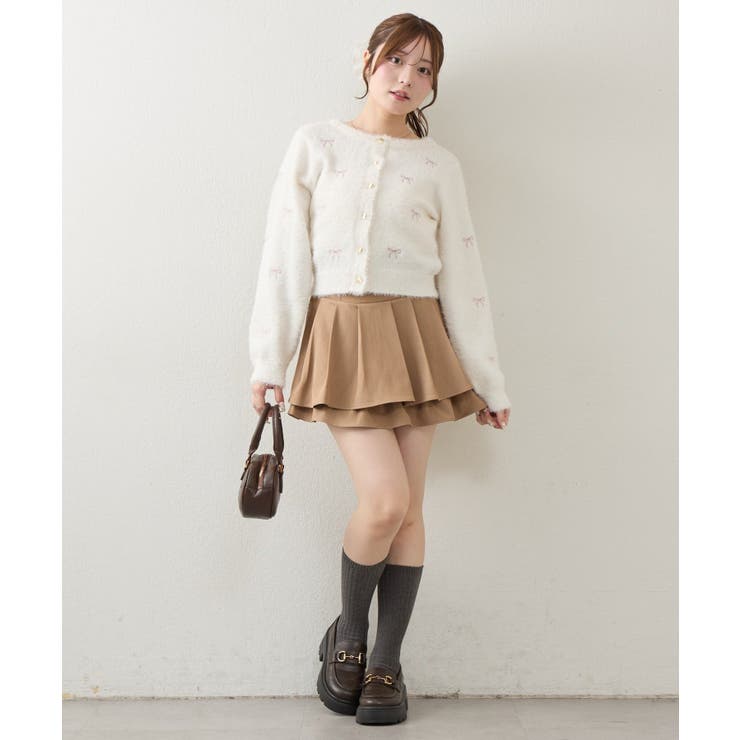 フェザーリボン刺繍カーディガン | NICE CLAUP / OLIVE des OLIVE　OUTLET | 詳細画像7 