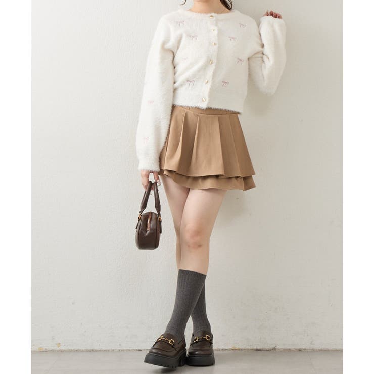 フェザーリボン刺繍カーディガン | NICE CLAUP / OLIVE des OLIVE　OUTLET | 詳細画像8 