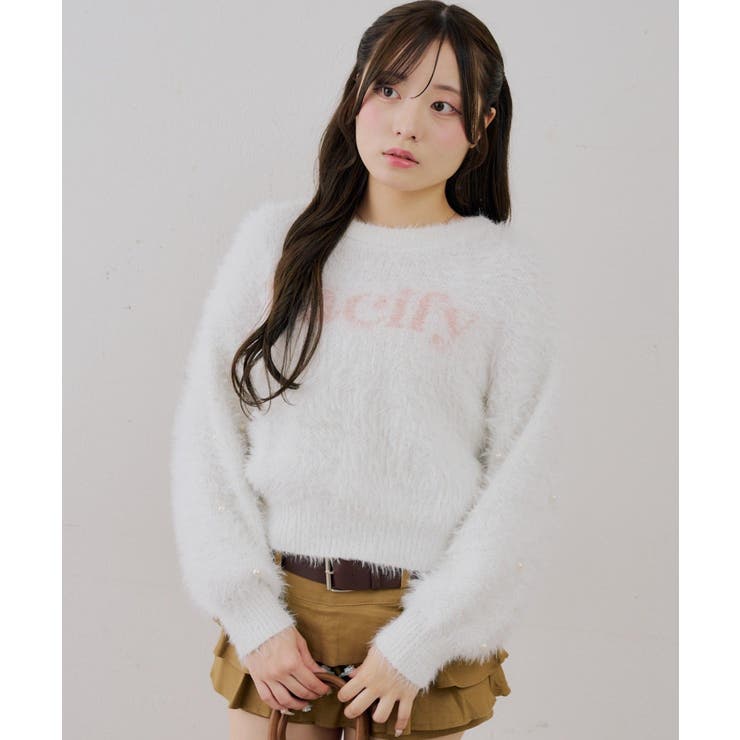 フェザーロゴ袖パールプルオーバー | NICE CLAUP / OLIVE des OLIVE　OUTLET | 詳細画像7 