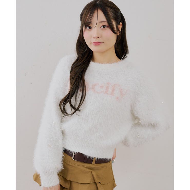 フェザーロゴ袖パールプルオーバー | NICE CLAUP / OLIVE des OLIVE　OUTLET | 詳細画像8 