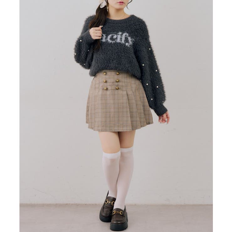 フェザーロゴ袖パールプルオーバー | NICE CLAUP / OLIVE des OLIVE　OUTLET | 詳細画像12 