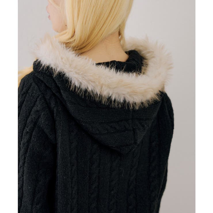 ファーフードケーブルZIPパーカー | NICE CLAUP / OLIVE des OLIVE　OUTLET | 詳細画像11 