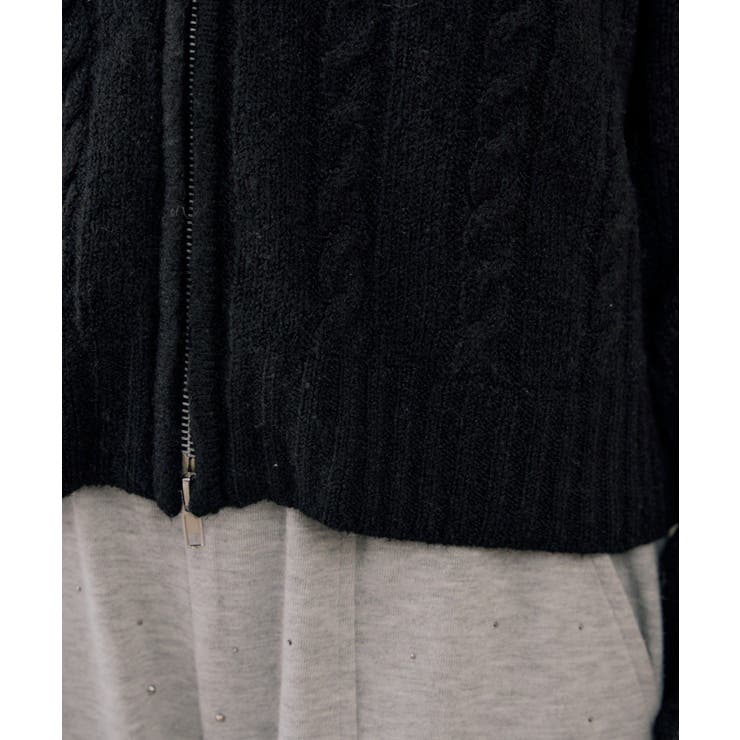 ファーフードケーブルZIPパーカー | NICE CLAUP / OLIVE des OLIVE　OUTLET | 詳細画像14 