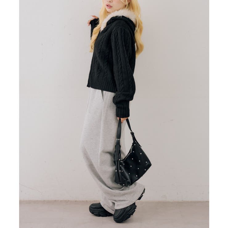 ファーフードケーブルZIPパーカー | NICE CLAUP / OLIVE des OLIVE　OUTLET | 詳細画像21 