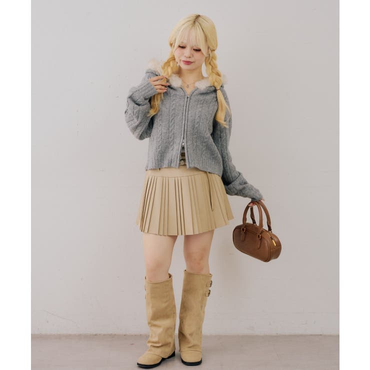 ファーフードケーブルZIPパーカー | NICE CLAUP / OLIVE des OLIVE　OUTLET | 詳細画像35 