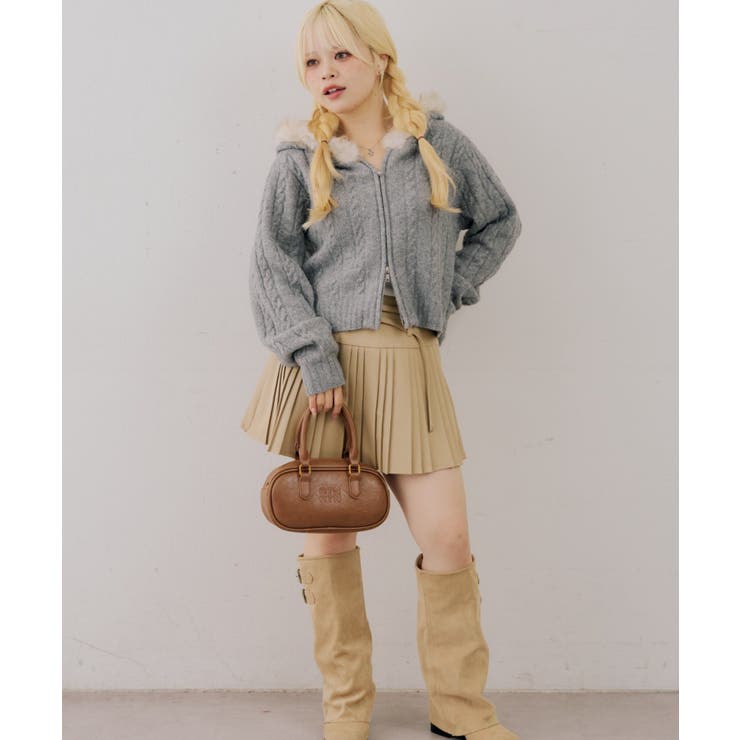 ファーフードケーブルZIPパーカー | NICE CLAUP / OLIVE des OLIVE　OUTLET | 詳細画像36 