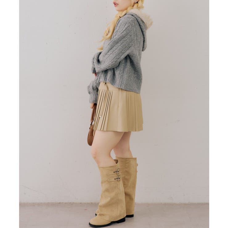 ファーフードケーブルZIPパーカー | NICE CLAUP / OLIVE des OLIVE　OUTLET | 詳細画像37 