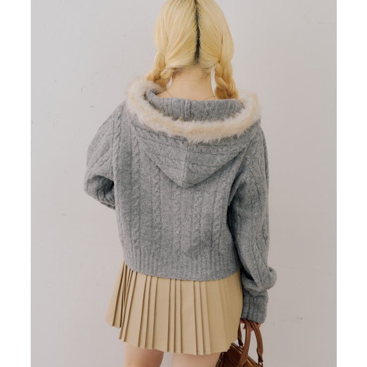 ファーフードケーブルZIPパーカー | NICE CLAUP / OLIVE des OLIVE　OUTLET | 詳細画像41 