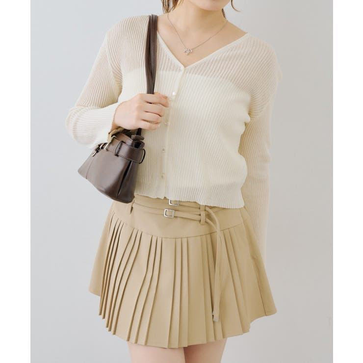 シアーリブスパンコールVカーディガン | NICE CLAUP / OLIVE des OLIVE　OUTLET | 詳細画像3 