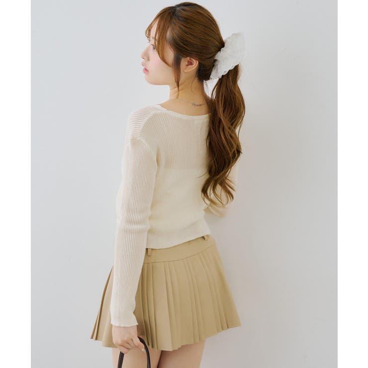 シアーリブスパンコールVカーディガン | NICE CLAUP / OLIVE des OLIVE　OUTLET | 詳細画像4 