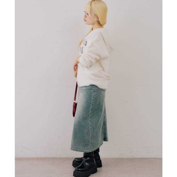 ロゴフェザーWZIPパーカー | NICE CLAUP / OLIVE des OLIVE　OUTLET | 詳細画像7 