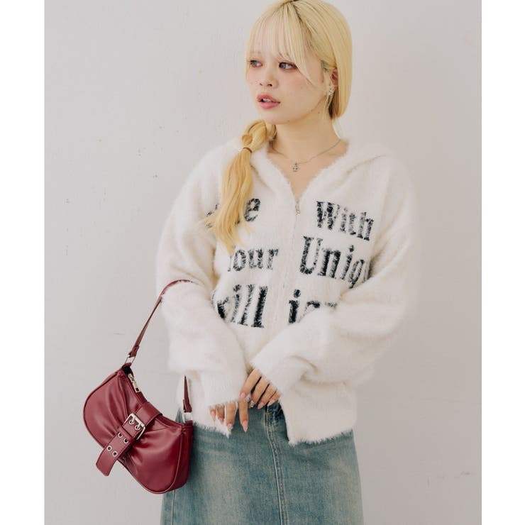 ロゴフェザーWZIPパーカー | NICE CLAUP / OLIVE des OLIVE　OUTLET | 詳細画像9 