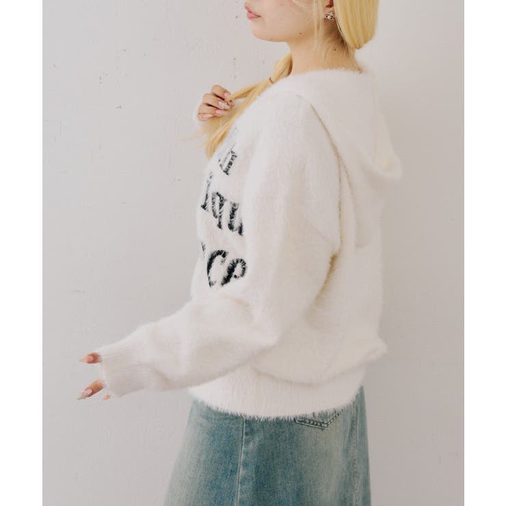 ロゴフェザーWZIPパーカー | NICE CLAUP / OLIVE des OLIVE　OUTLET | 詳細画像11 
