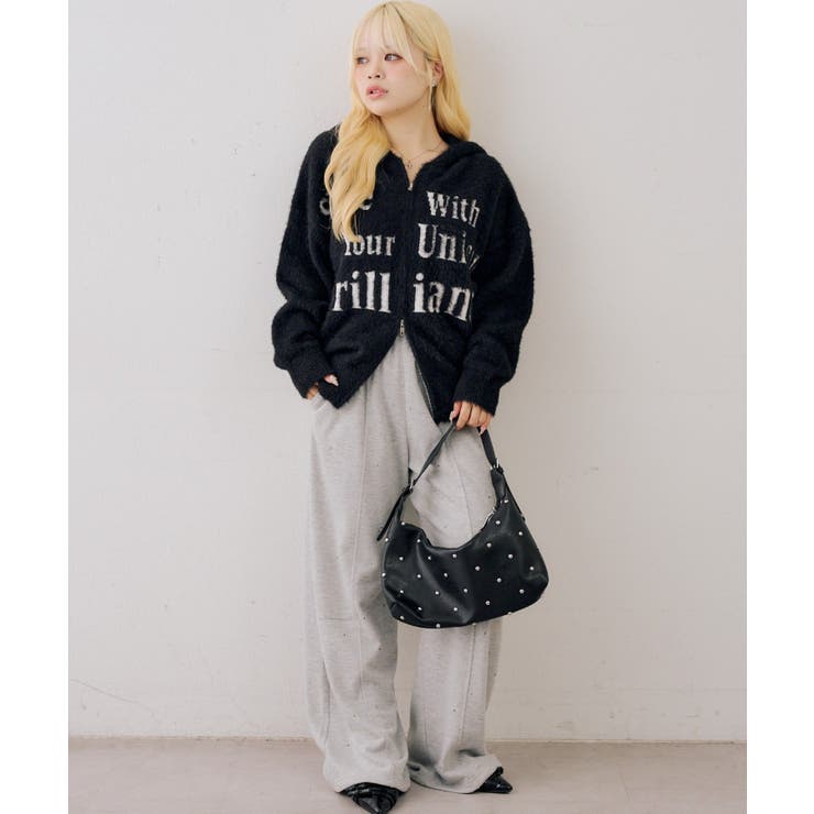 ロゴフェザーWZIPパーカー | NICE CLAUP / OLIVE des OLIVE　OUTLET | 詳細画像23 