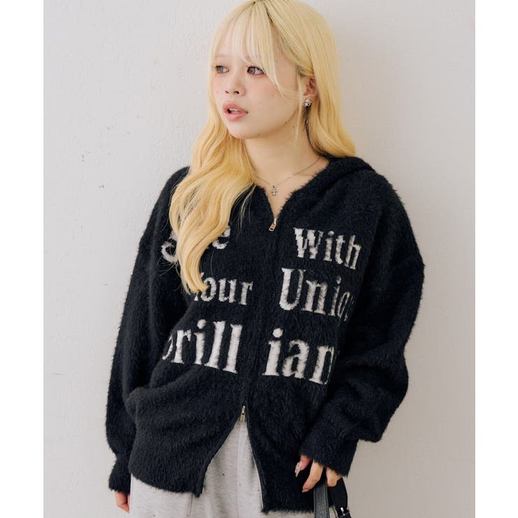 ロゴフェザーWZIPパーカー | NICE CLAUP / OLIVE des OLIVE　OUTLET | 詳細画像30 